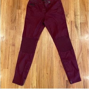 Sam Edelman burgundy skinny leg motto pants